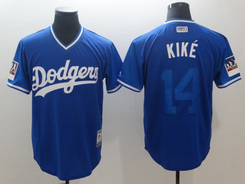 Men Los Angeles Dodgers #14 Kike Blue New Rush Limited MLB Jerseys->->MLB Jersey